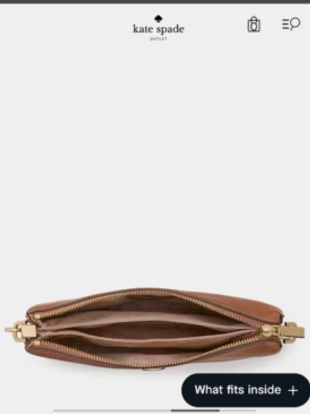 Kate Spade Kayla Small Triple Compartment Crossbody Bag, Warm Ginger - Picture 4 of 10
